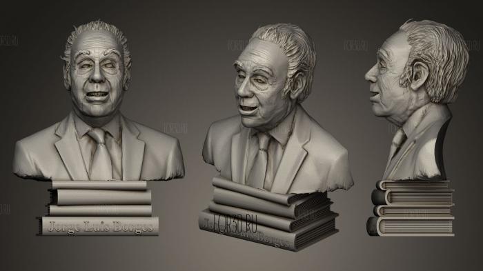 Jorge Luis Borges stl model for CNC